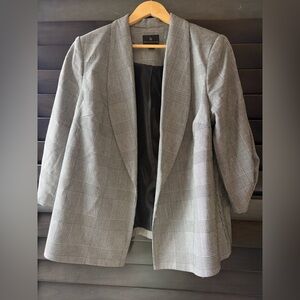 💥SALE💥 Worthington Black White Open Blazer Houndstooth Plaid Size 0X